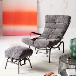 Sessel + Hocker Vienna Swing Grau