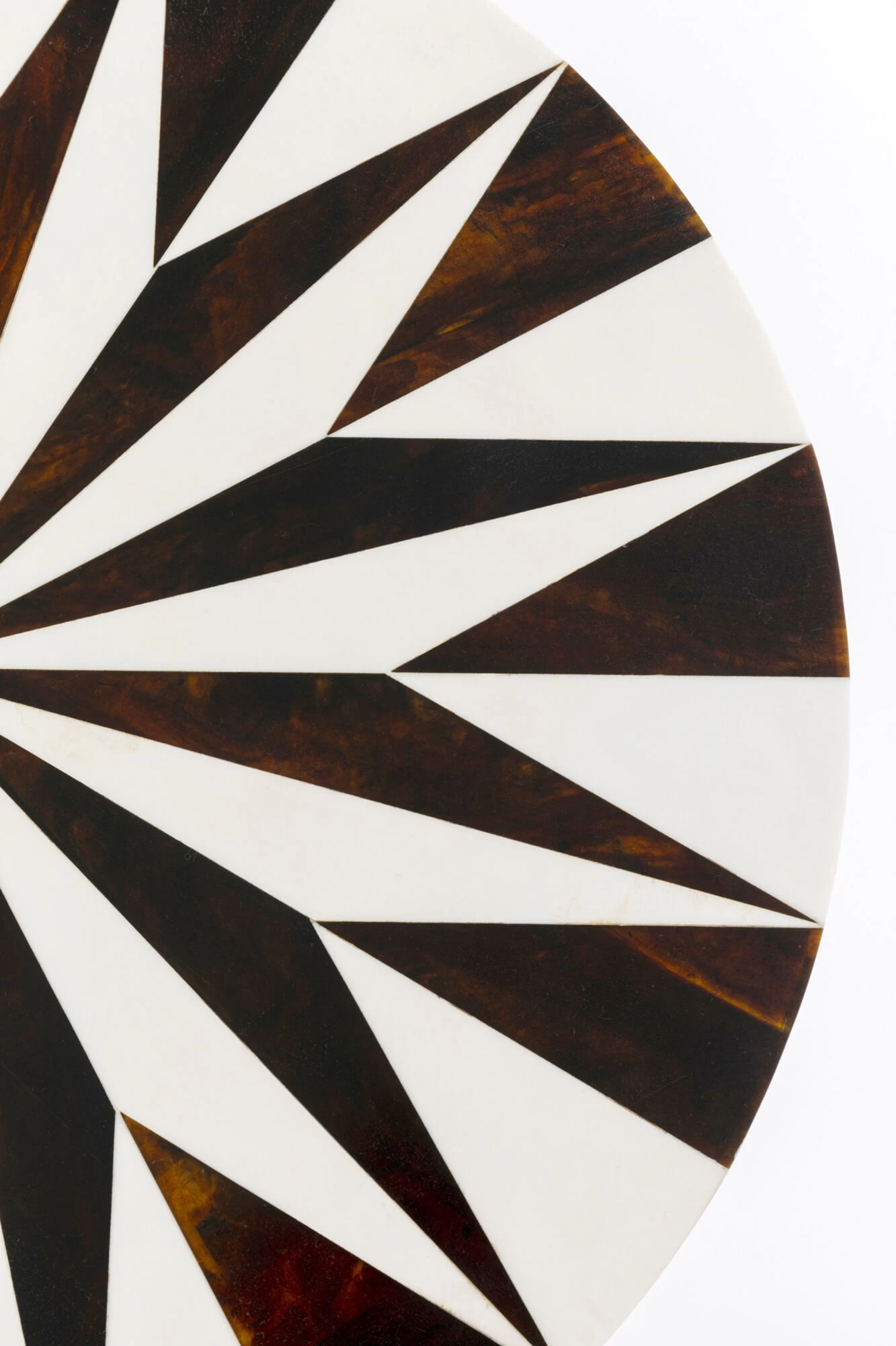 Beistelltisch Domero Star Braun Weiß Ø40cm 4 Beistelltisch Domero Star Braun Weiß Ø40cm – Bild 2