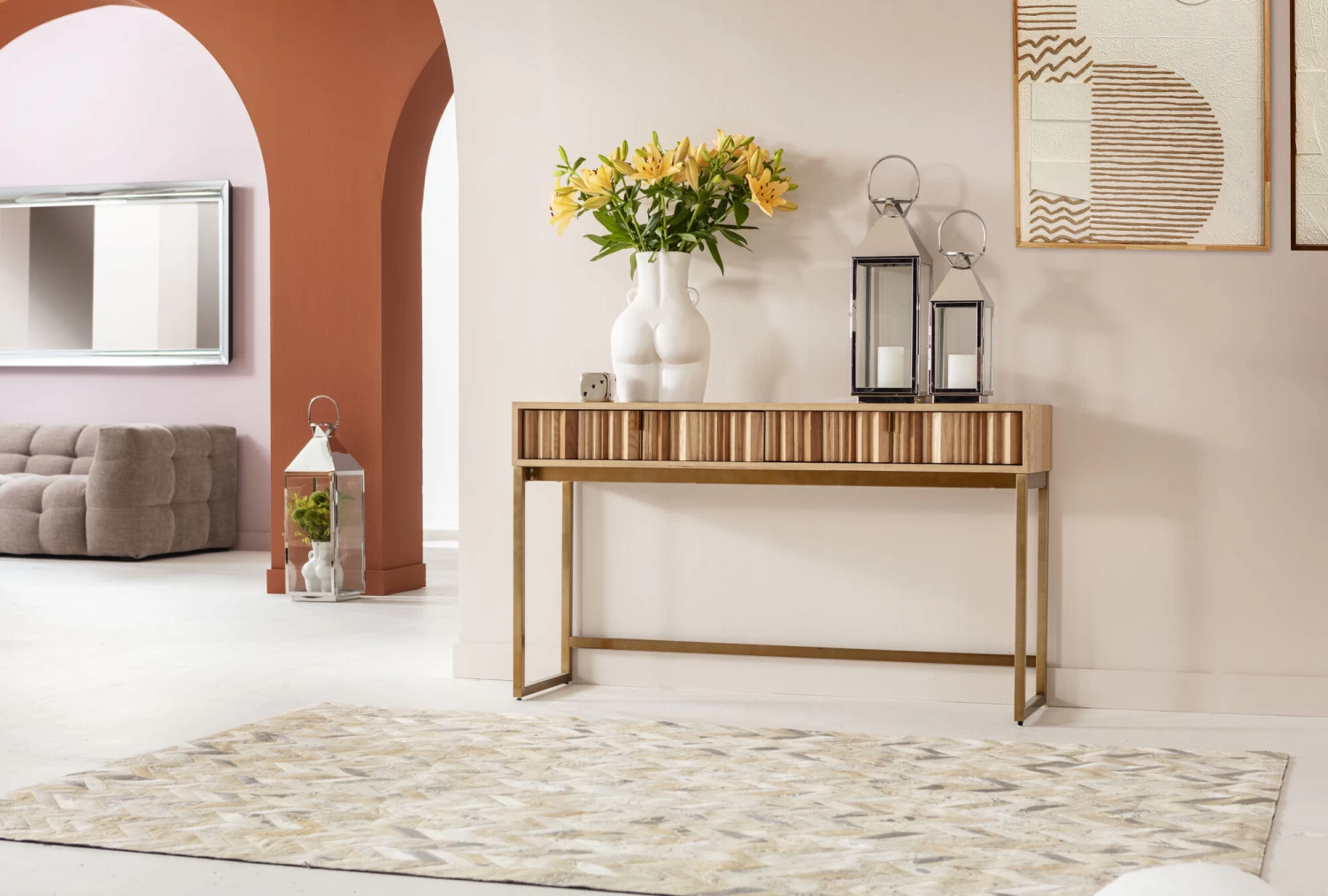 Konsole Concertina Natur 136x40cm 3 Konsole Concertina Natur 136x40cm