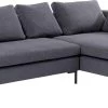 Ecksofa Gianni Grau Rechts