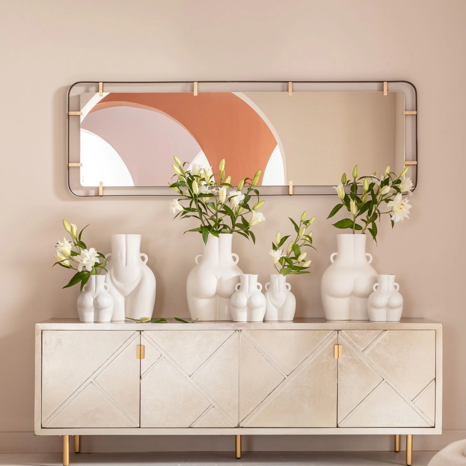 Spiegel Betsy Frame Rectangular Metal 55x165cm 3 Spiegel Betsy Frame Rectangular Metal 55x165cm