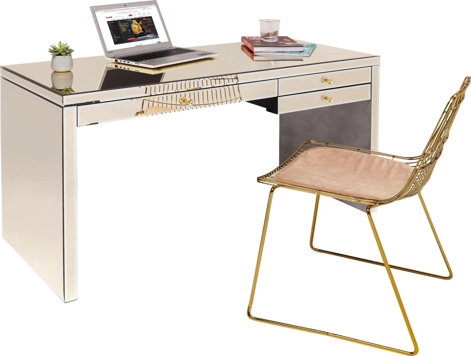 Schreibtisch Luxury Pearl 140x60cm 10 Schreibtisch Luxury Pearl 140x60cm – Bild 8