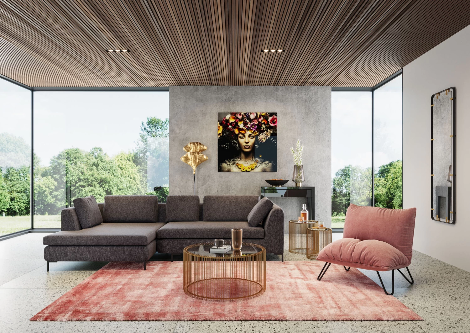 Spiegel Betsy Frame Rectangular Metal 55x165cm 5 Spiegel Betsy Frame Rectangular Metal 55x165cm – Bild 3