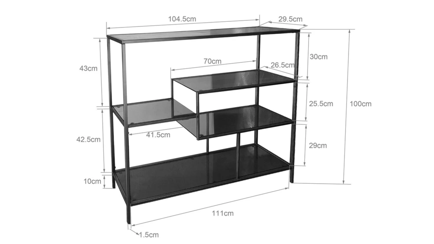 Regal Loft Gold 115x100cm 17 Regal Loft Gold 115x100cm – Bild 15