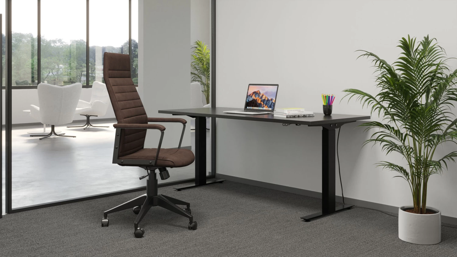 Bürostuhl Labora High Braun 4 Bürostuhl Labora High Braun – Bild 2