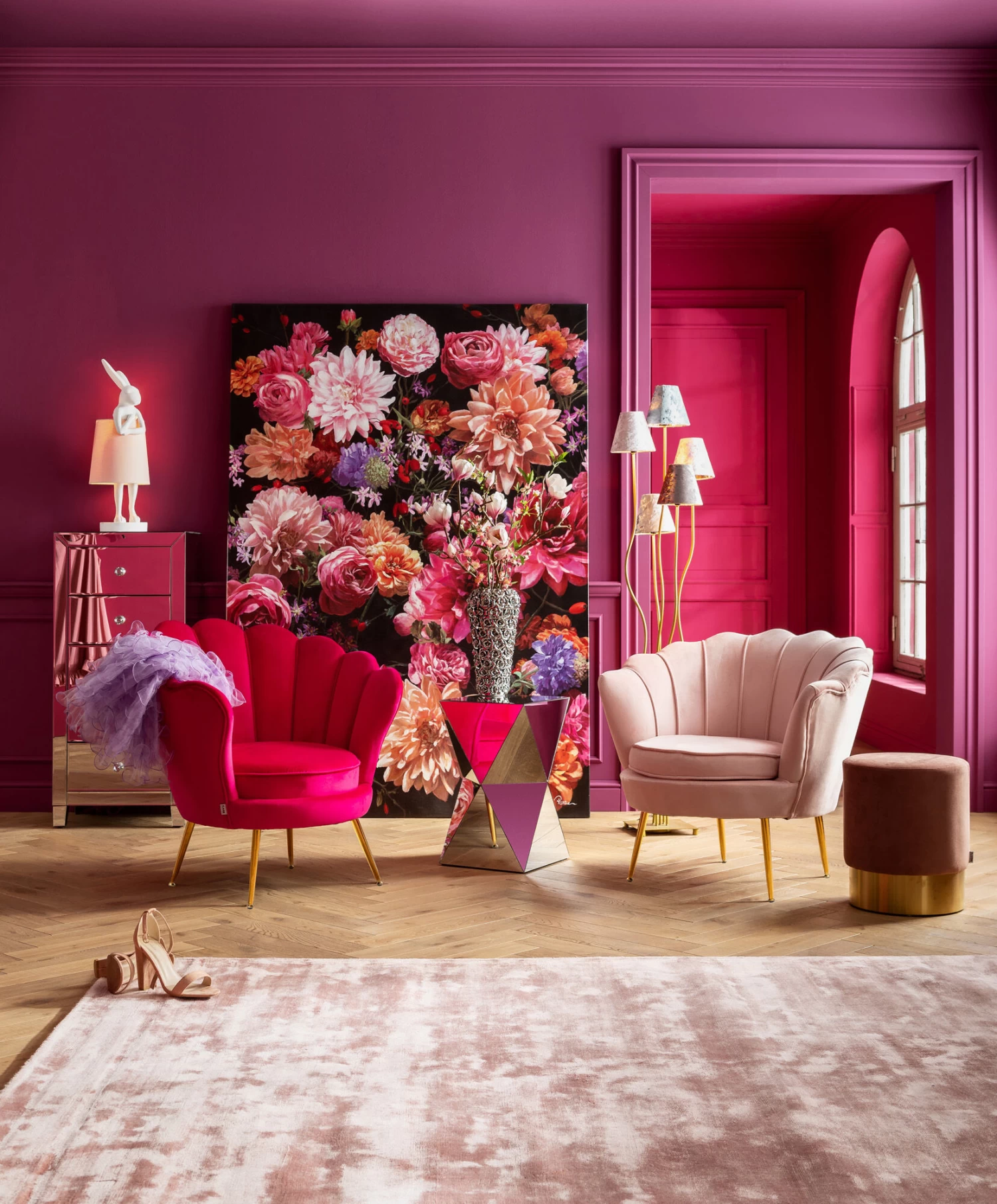 Sessel Water Lily Gold Rosa 4 Sessel Water Lily Gold Rosa – Bild 2