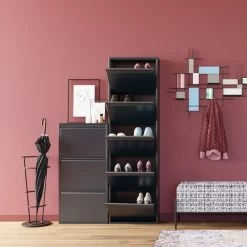 Schuhkipper Caruso 3-er Anthrazit