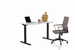 Schreibtisch Office Smart Schwarz Weiß 120x60cm