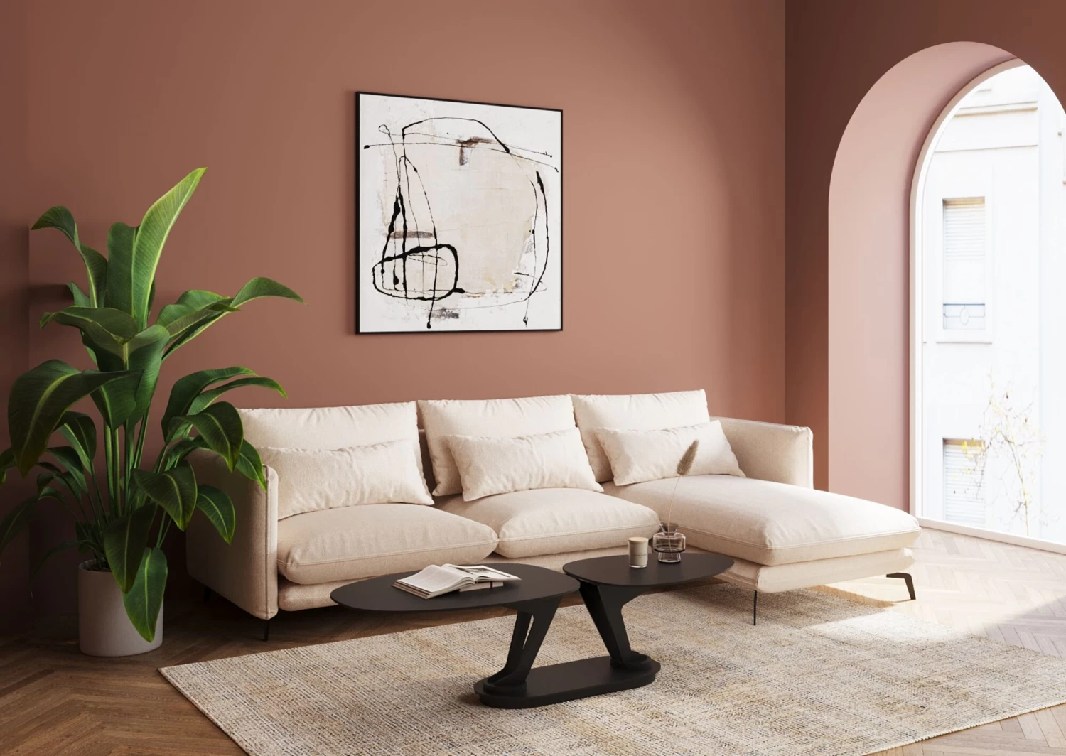 Couchtisch Franklin Schwarz 150x58cm 4 Couchtisch Franklin Schwarz 150x58cm – Bild 2