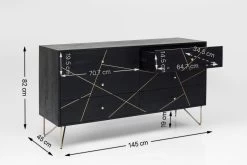 Sideboard Gold Vein 6 Schübe 145x82cm -Bestes Möbelkollektions Geschäft 16be5ae325dbb9c8fe93f50246151059e6b0ea99