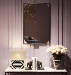 Wandspiegel Bonita Schwarz 71x109cm