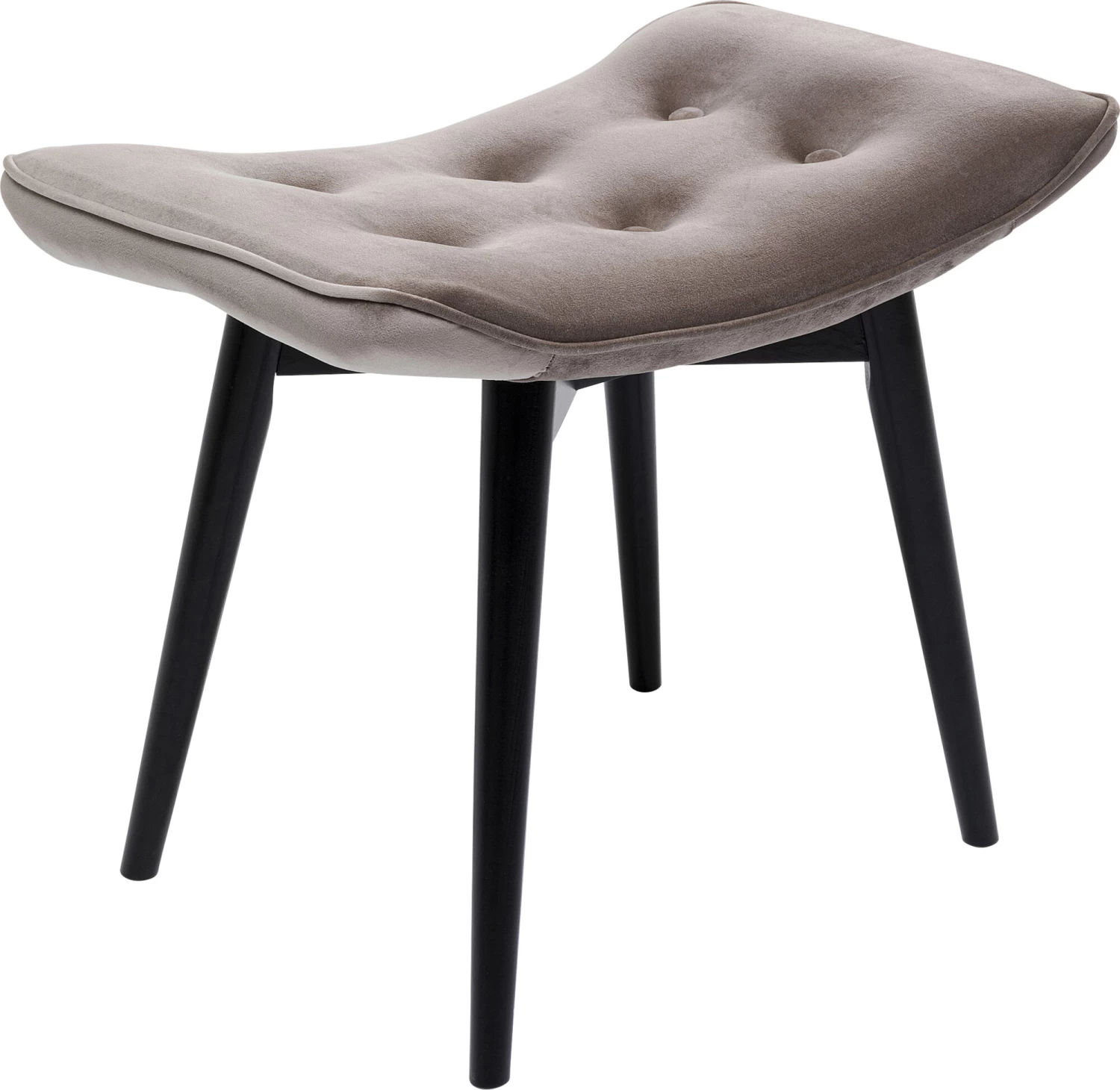 Hocker Black Vicky Velvet Grau 46x59cm 3 Hocker Black Vicky Velvet Grau 46x59cm