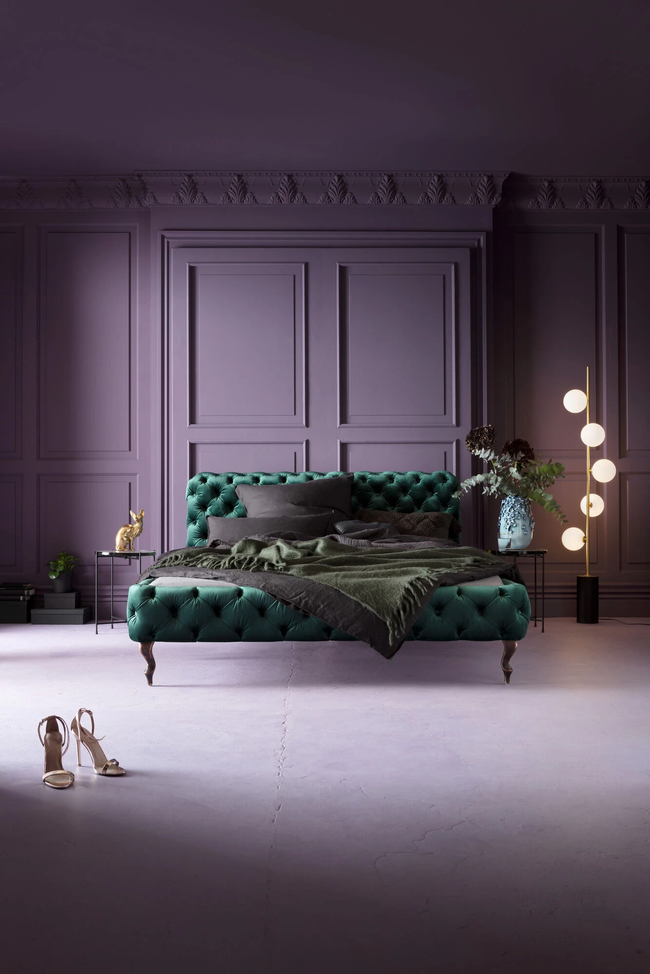 Bett Desire Velvet Grün 160x200cm 4 Bett Desire Velvet Grün 160x200cm – Bild 2