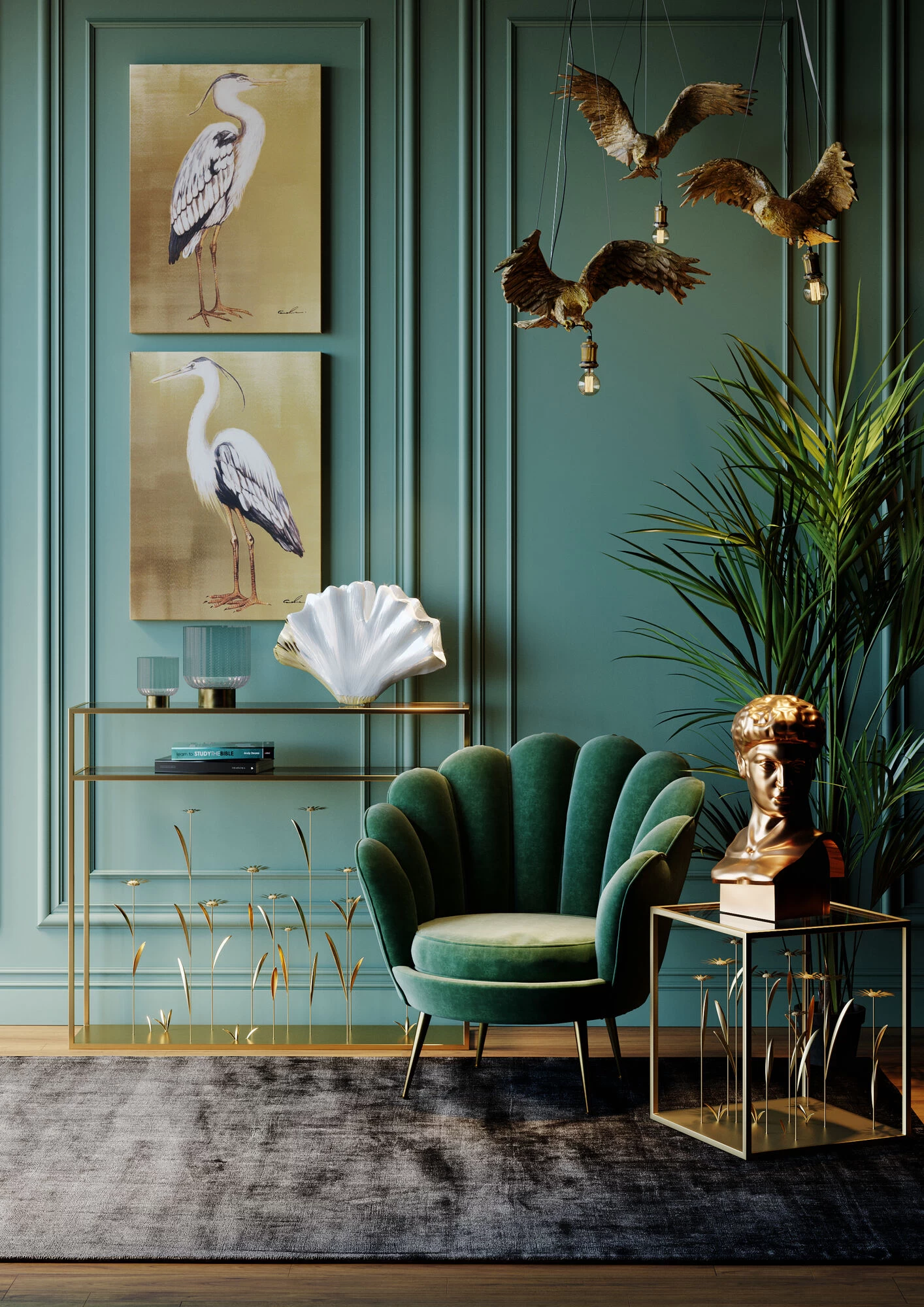 Sessel Water Lily Dunkelgrün 7 Sessel Water Lily Dunkelgrün – Bild 5