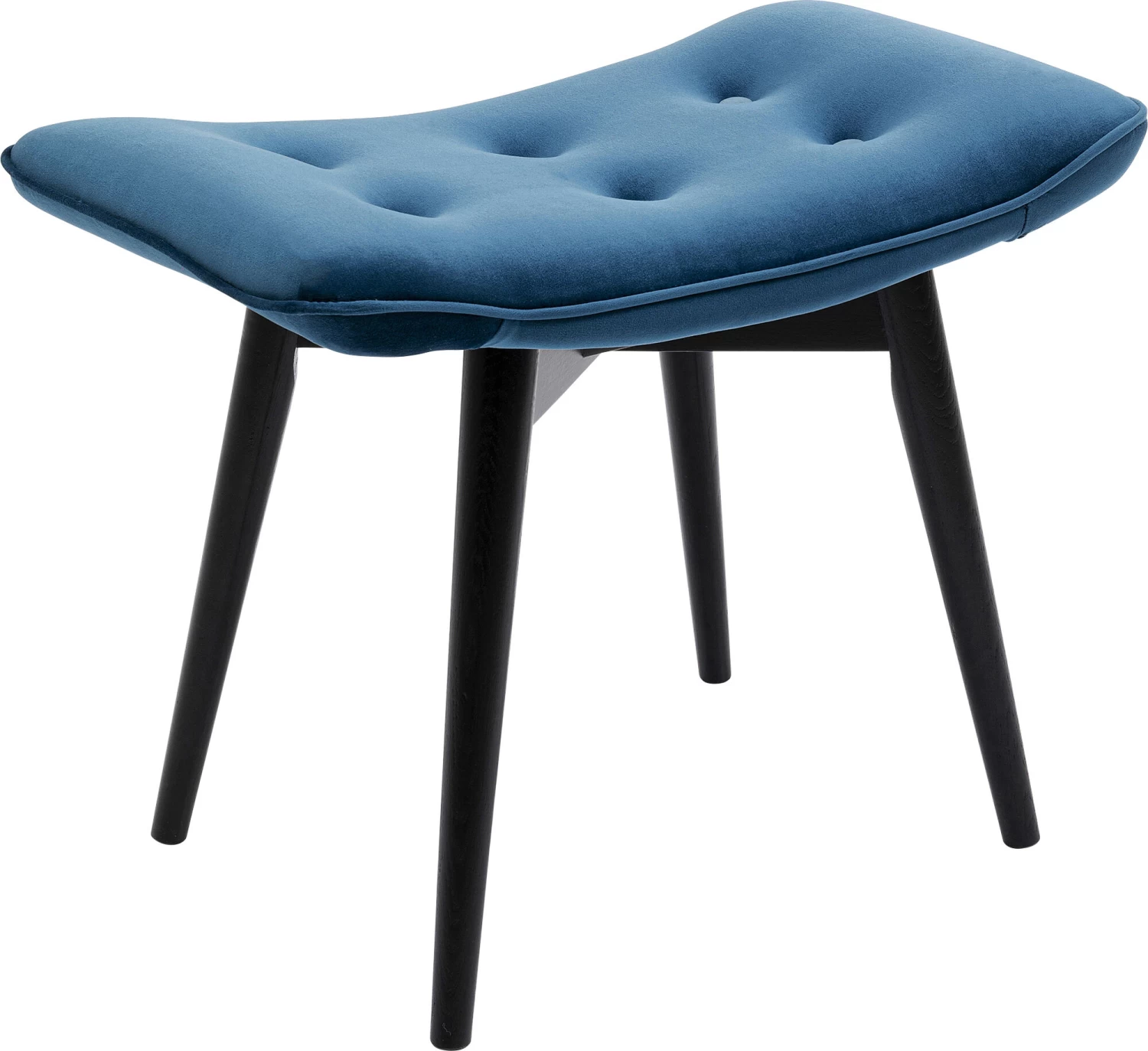 Hocker Black Vicky Velvet Petrol 59x37cm 4 Hocker Black Vicky Velvet Petrol 59x37cm – Bild 2