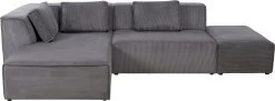 Ecksofa Infinity Ottomane Cord Grau Links