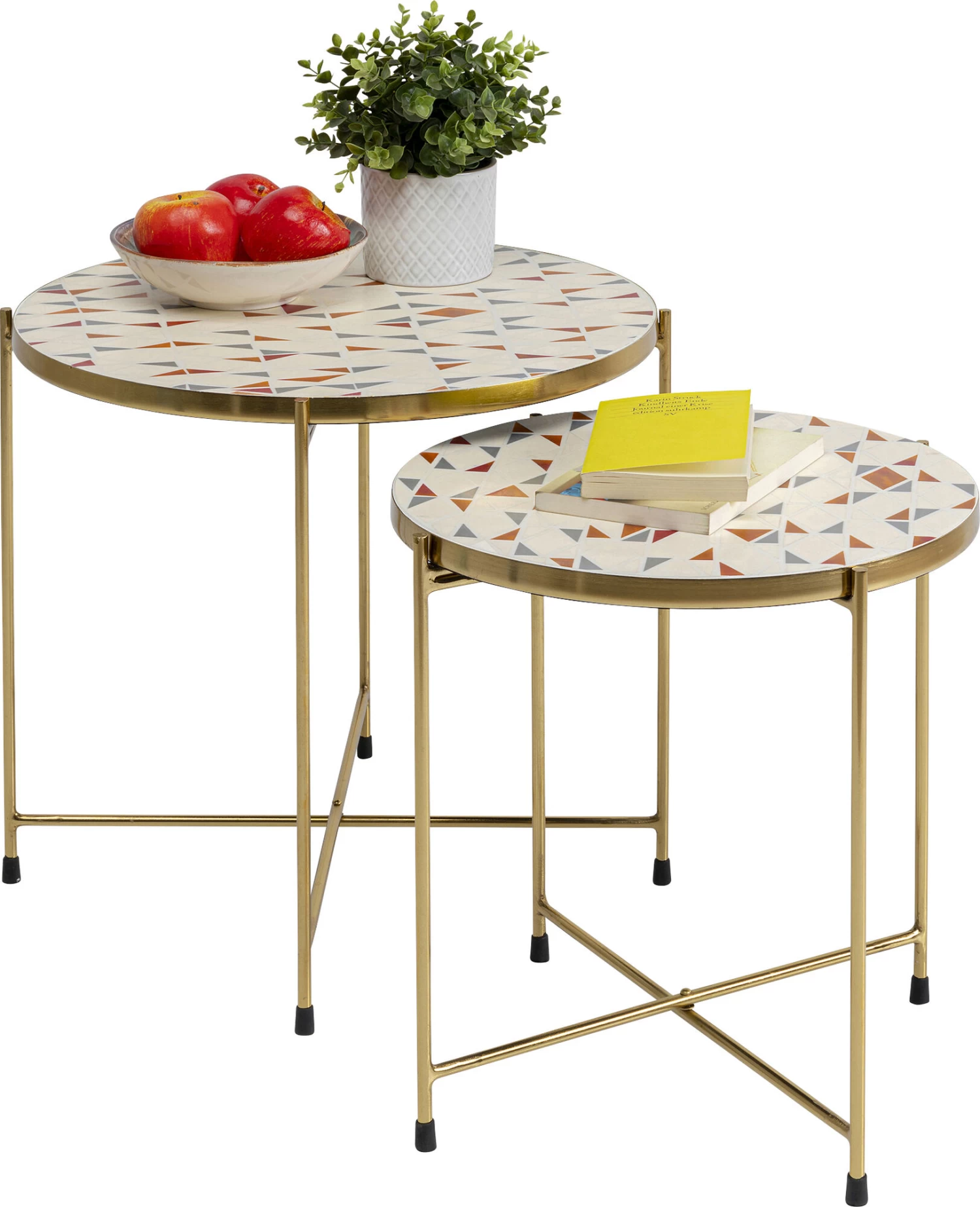 Beistelltisch Priya Weiß (2/Set) 4 Beistelltisch Priya Weiß (2/Set) – Bild 2