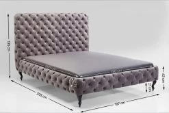 Bett Desire Hoch Silbergrau 180x200 Cm -Bestes Möbelkollektions Geschäft 2619009aceefcd5f6fbd99434d127f4043313be2