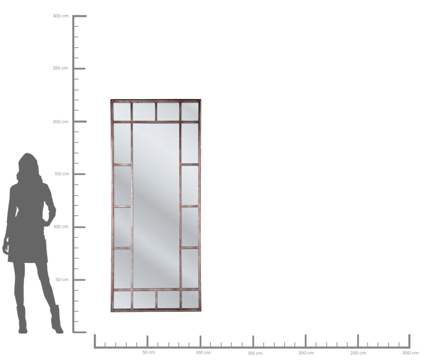 Spiegel Window Iron 200x90cm 4 Spiegel Window Iron 200x90cm – Bild 2