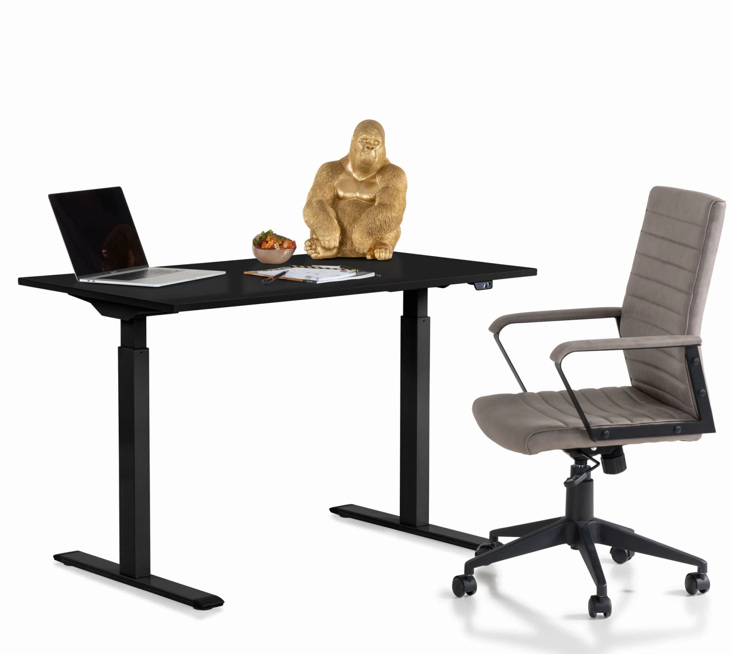 Schreibtisch Office Smart Schwarz Schwarz 120x60 5 Schreibtisch Office Smart Schwarz Schwarz 120x60 – Bild 3