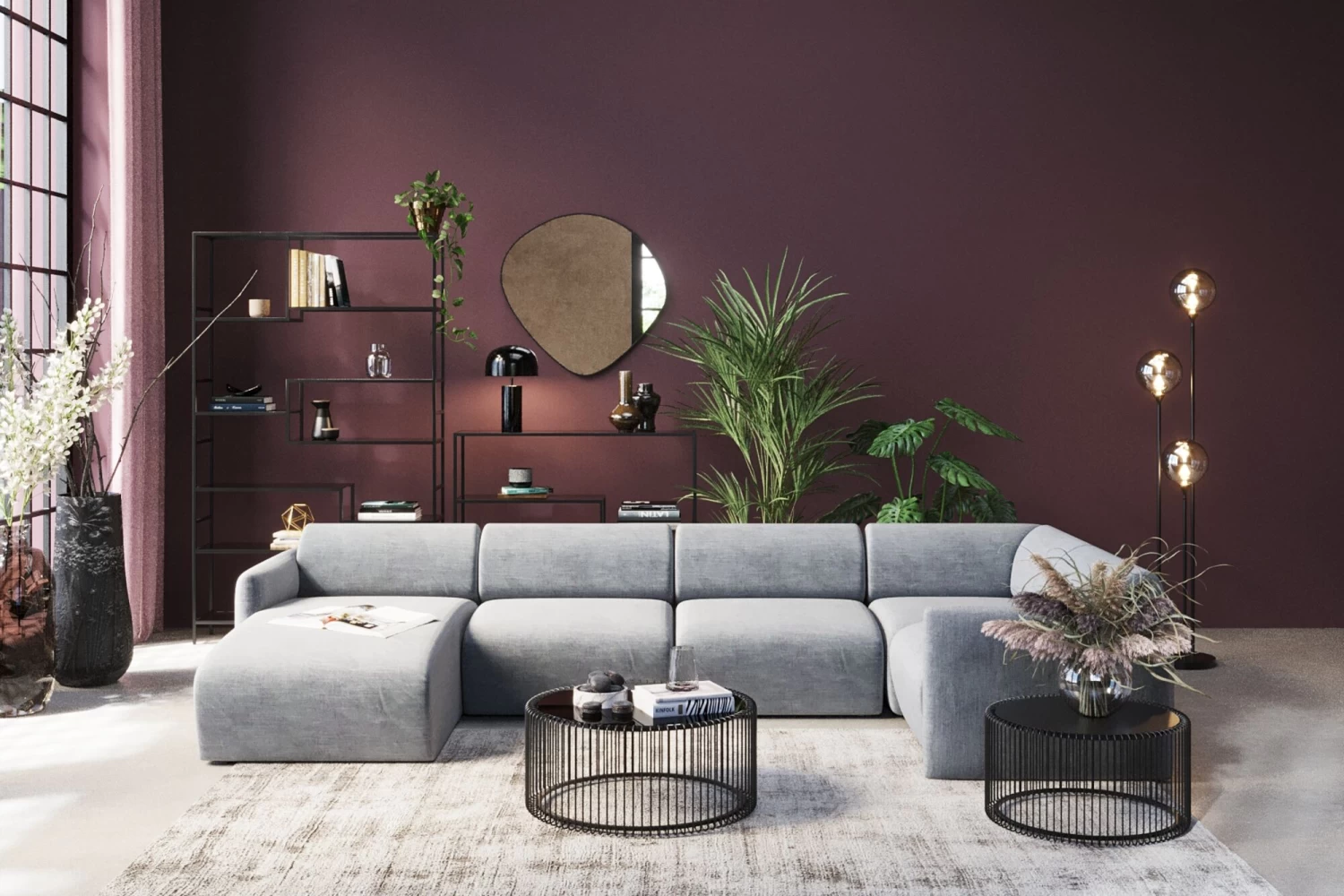 Wohnlandschaft 1 Lucca Grau Links 328cm 3 Wohnlandschaft 1 Lucca Grau Links 328cm