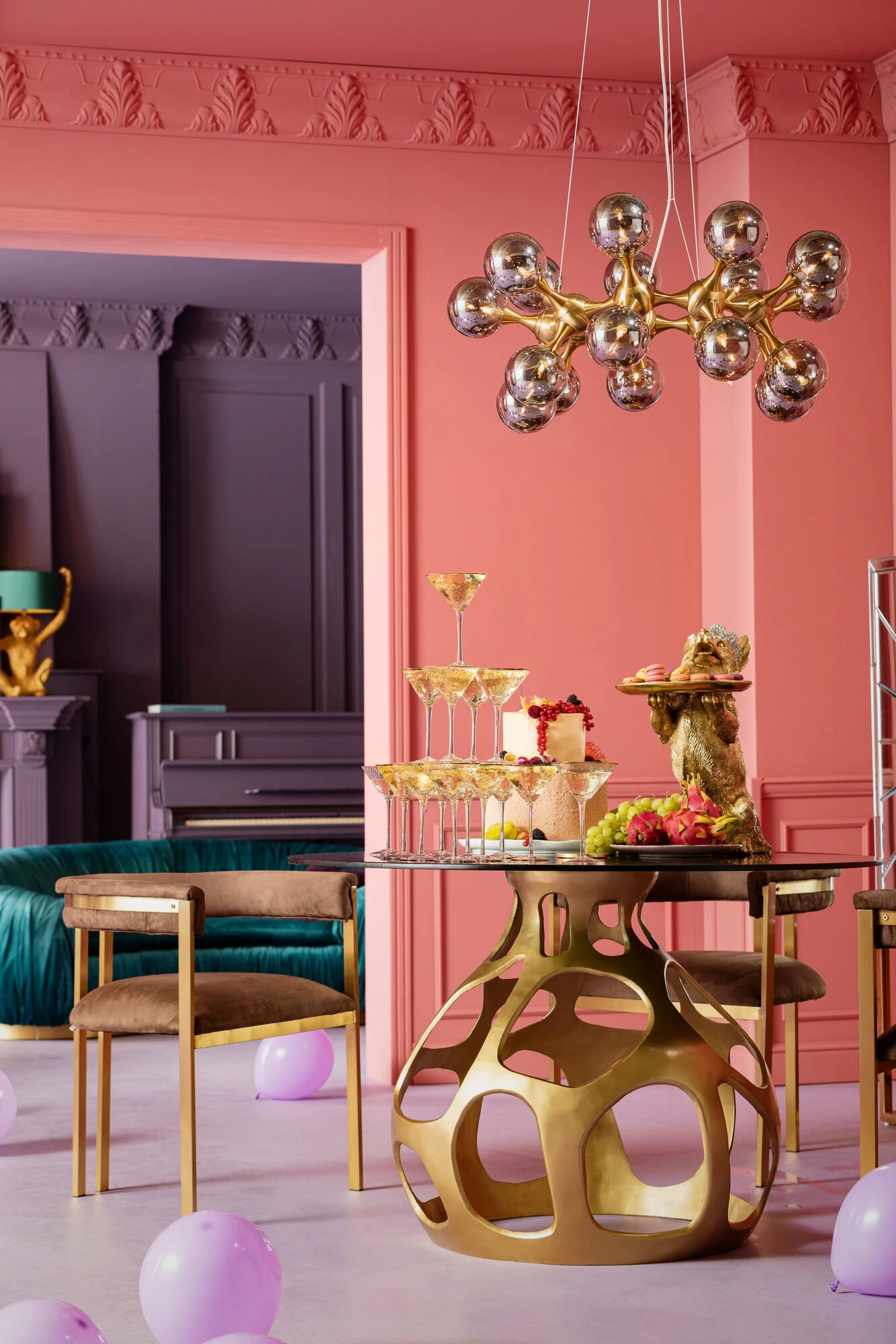 Tisch Volcano Gold Ø120cm 7 Tisch Volcano Gold Ø120cm – Bild 5