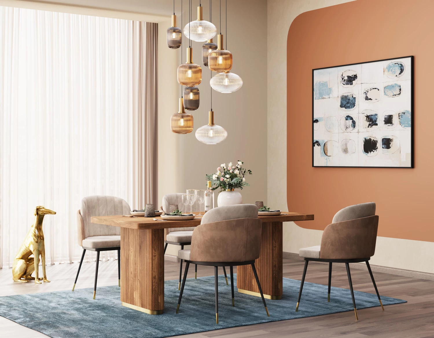 Stuhl Hojas Beige 4 Stuhl Hojas Beige – Bild 2