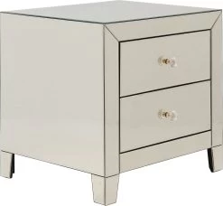 Kommode Klein Pearl Champagne 2 Schübe