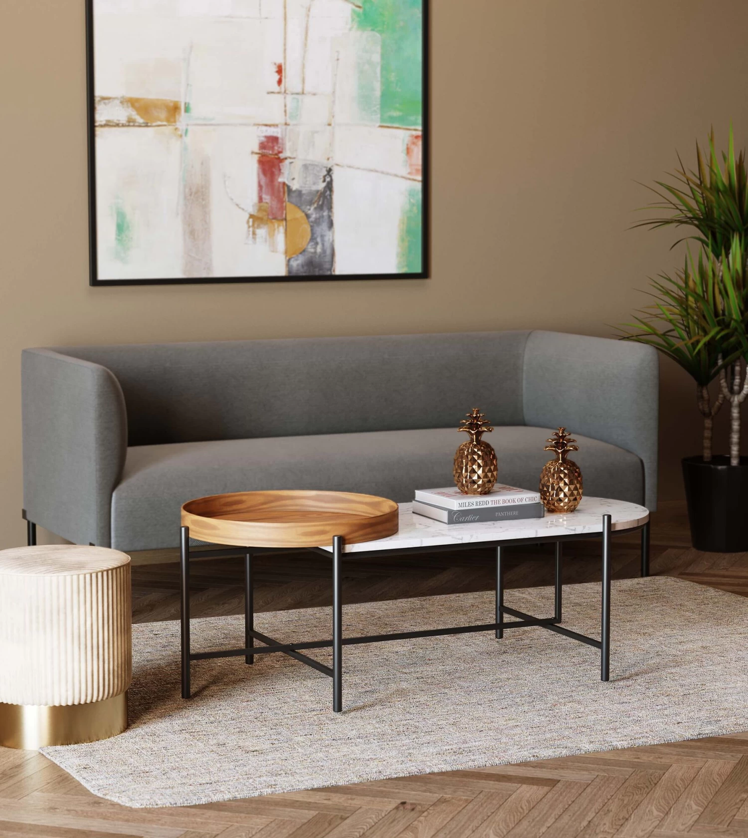 Couchtisch Layered 128x55cm 5 Couchtisch Layered 128x55cm – Bild 3