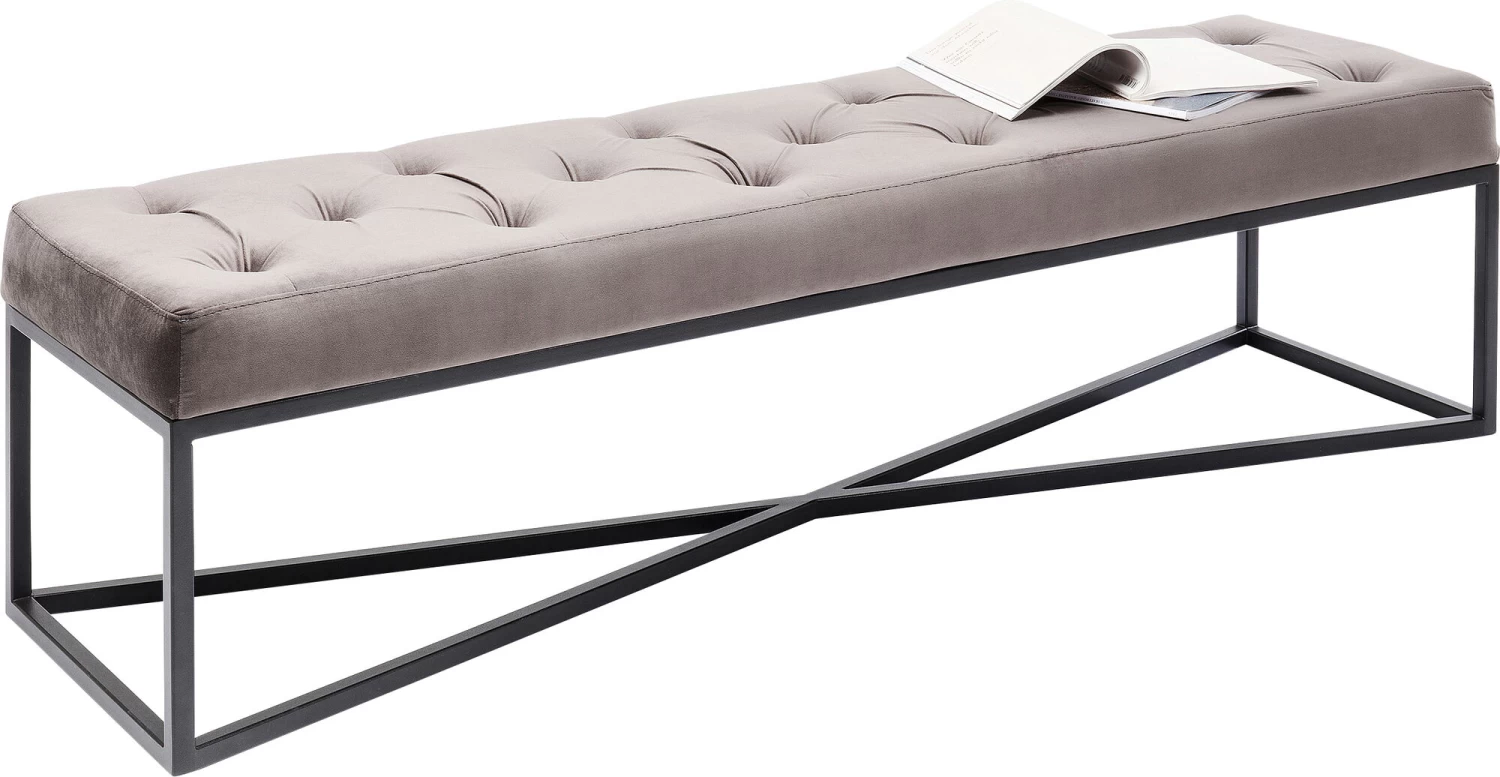 Bank Crossover Grau Schwarz 150x40cm 4 Bank Crossover Grau Schwarz 150x40cm – Bild 2