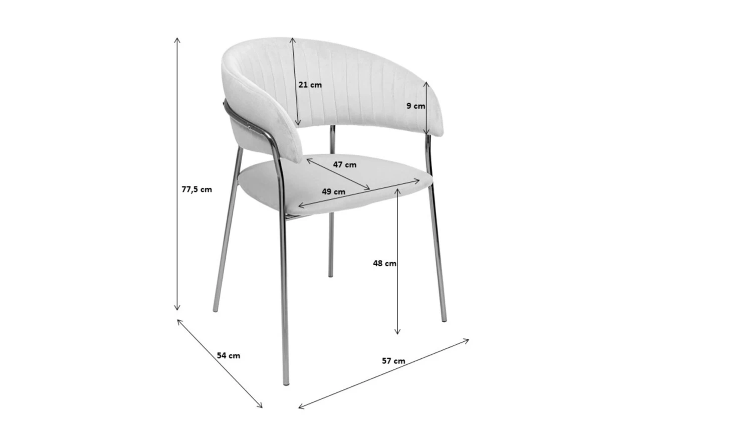 Armlehnstuhl Belle Velvet Grün (2/Set) 15 Armlehnstuhl Belle Velvet Grün (2/Set) – Bild 13