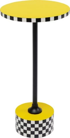 Beistelltisch Domero Checkers Gelb Ø25cm -Bestes Möbelkollektions Geschäft 3bcb65778e2c7c33e88e53ee953079c26ce4b836
