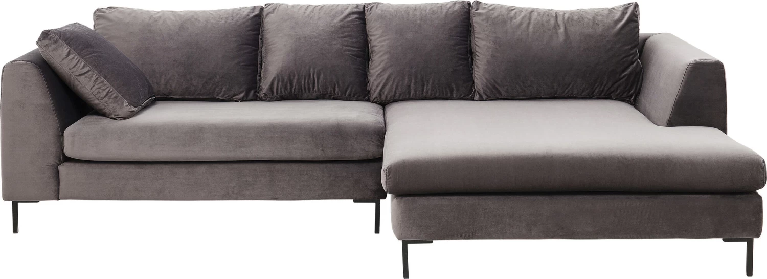 Ecksofa Gianni Velvet Grau Rechts Schwarz 14 Ecksofa Gianni Velvet Grau Rechts Schwarz – Bild 12