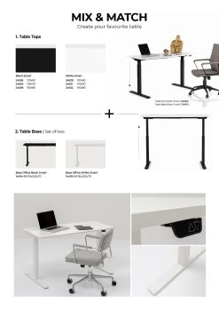 Tischplatte Tavola Weiß Smart 120x60cm