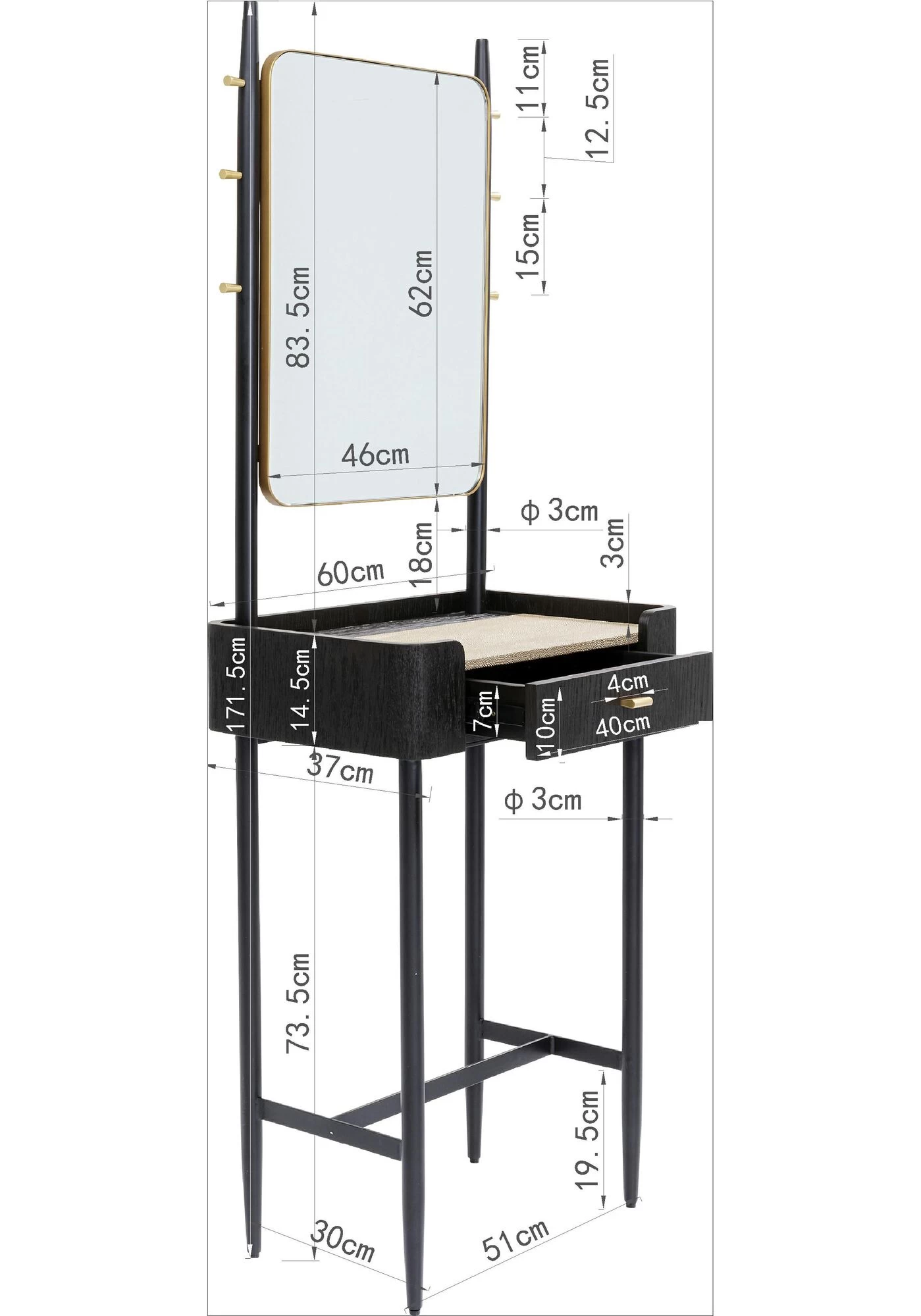 Schminktisch Milano 16 Schminktisch Milano – Bild 14