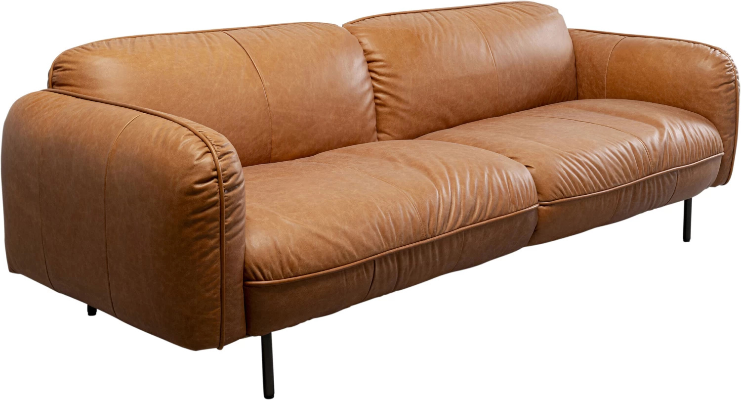 Sofa Calgary Smart Leder Hellbraun 228cm 3 Sofa Calgary Smart Leder Hellbraun 228cm