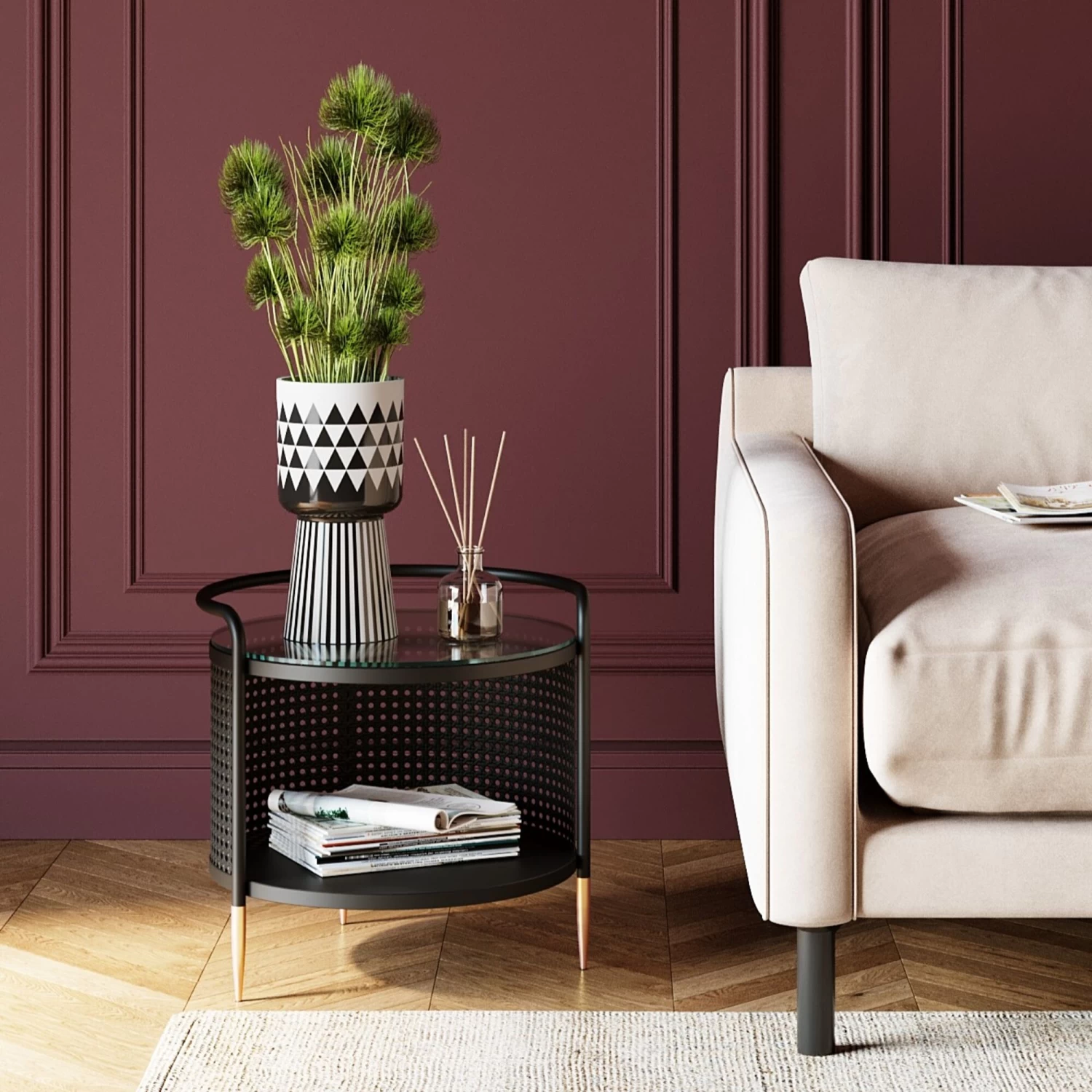 Beistelltisch Fence Ø45cm 3 Beistelltisch Fence Ø45cm