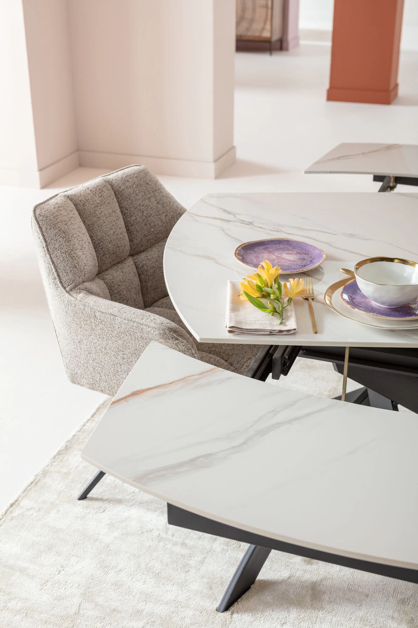 Ausziehtisch Twist Onyx 120(30+30)x90cm 7 Ausziehtisch Twist Onyx 120(30+30)x90cm – Bild 5