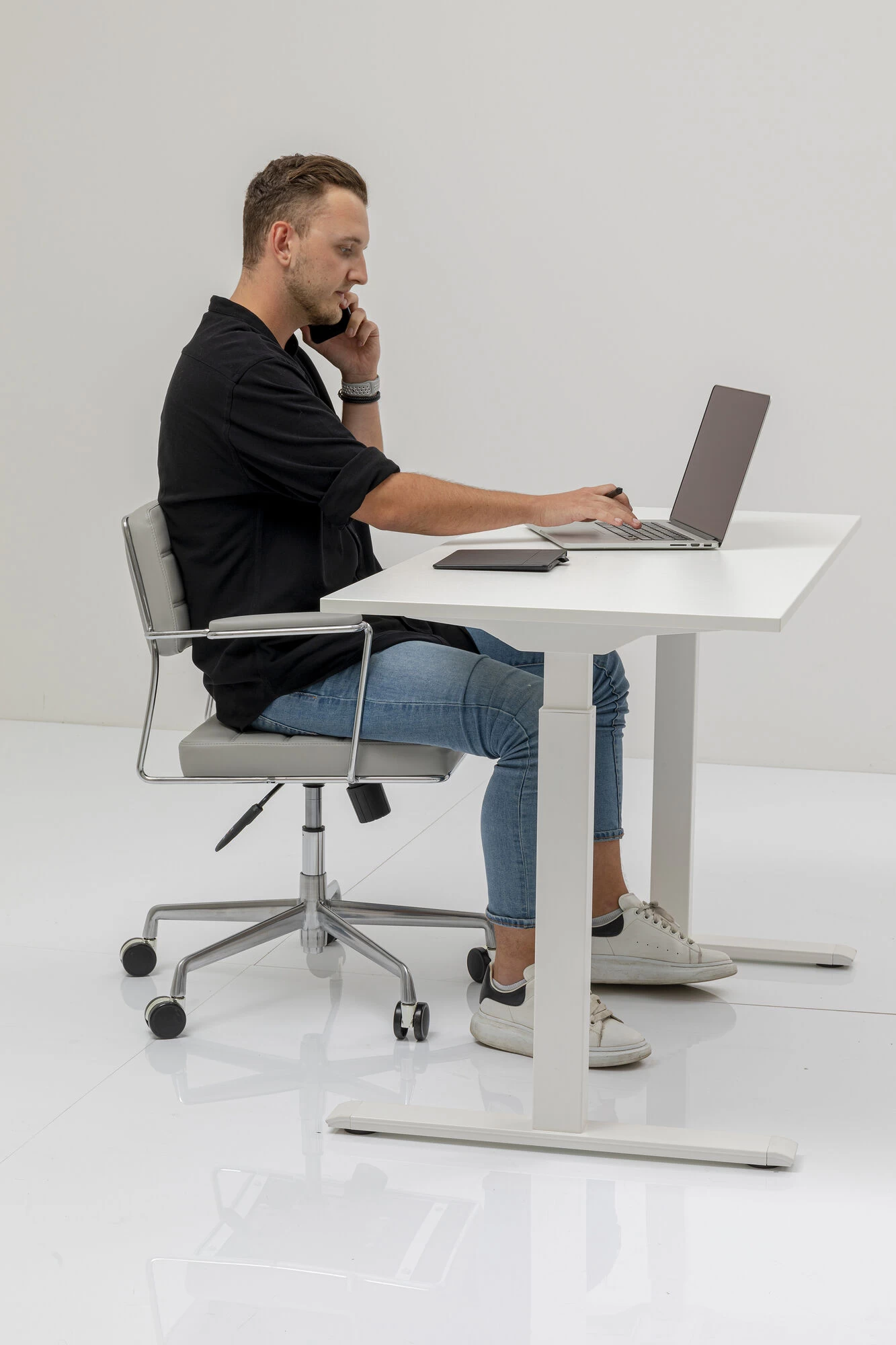 Schreibtisch Office Smart Weiß Weiß 160x80 6 Schreibtisch Office Smart Weiß Weiß 160x80 – Bild 4