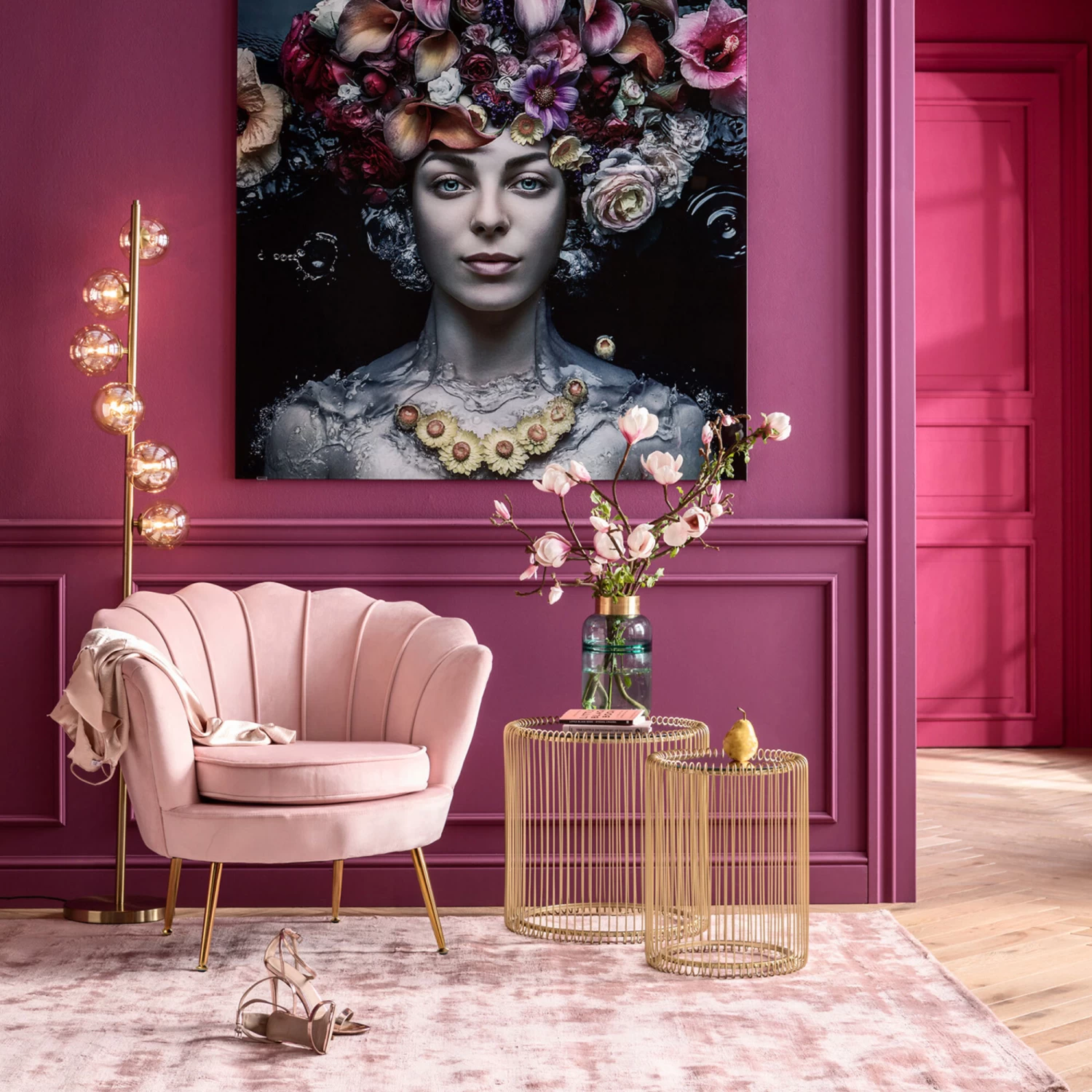 Sessel Water Lily Gold Rosa 8 Sessel Water Lily Gold Rosa – Bild 6