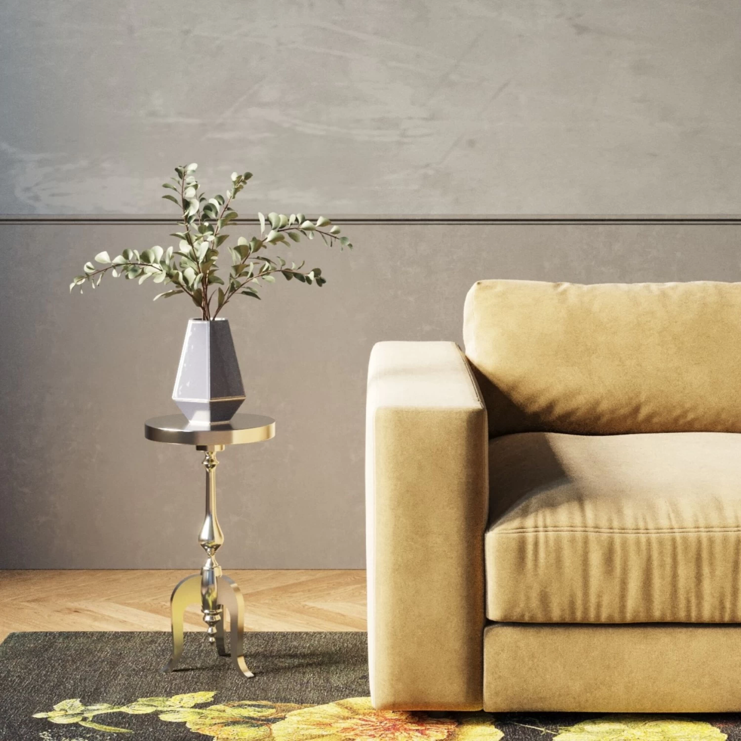 Beistelltisch Barocco Alu Ø27cm 3 Beistelltisch Barocco Alu Ø27cm