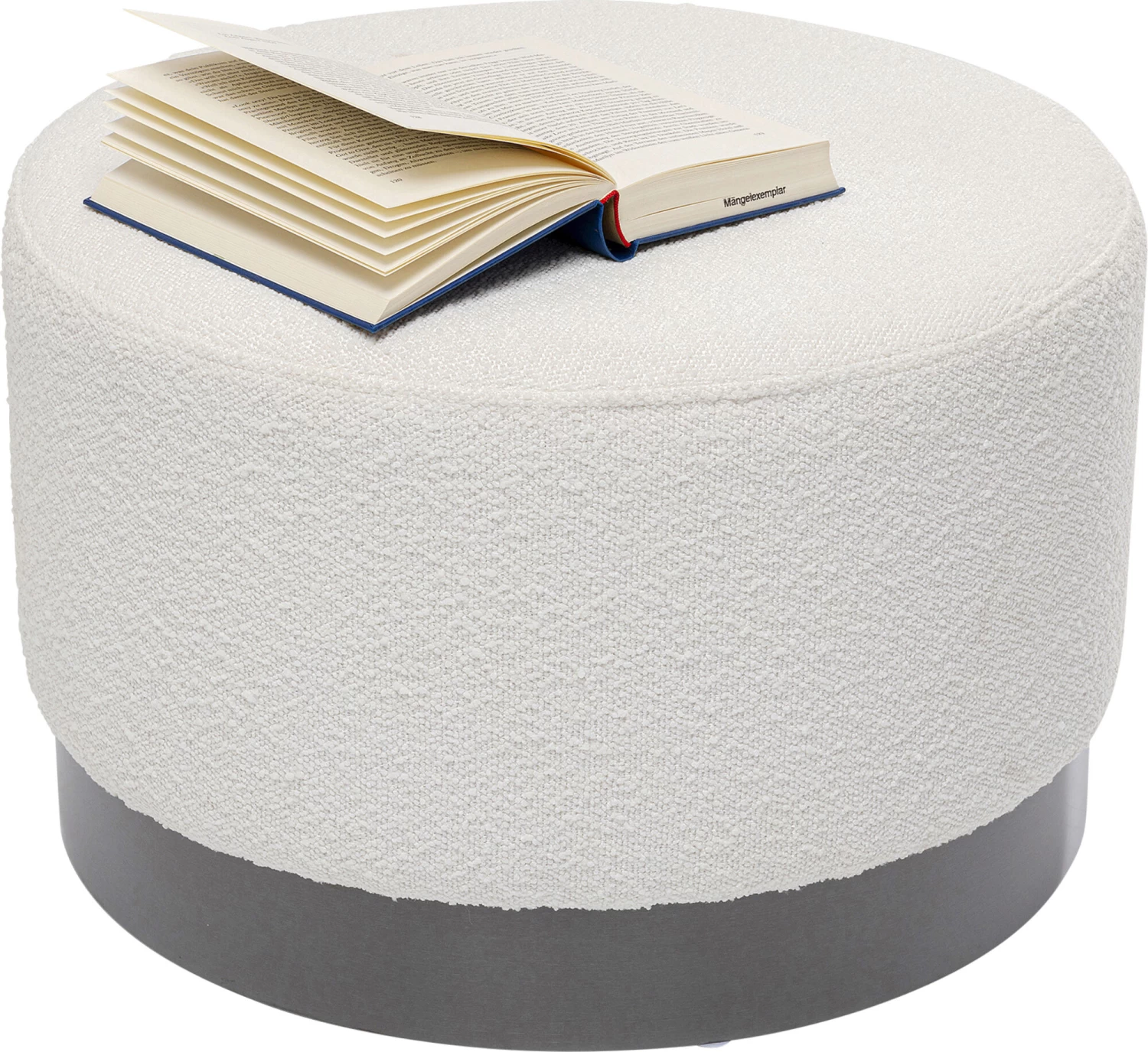 Hocker Cherry Boucle Creme Smoke Ø55cm 3 Hocker Cherry Boucle Creme Smoke Ø55cm