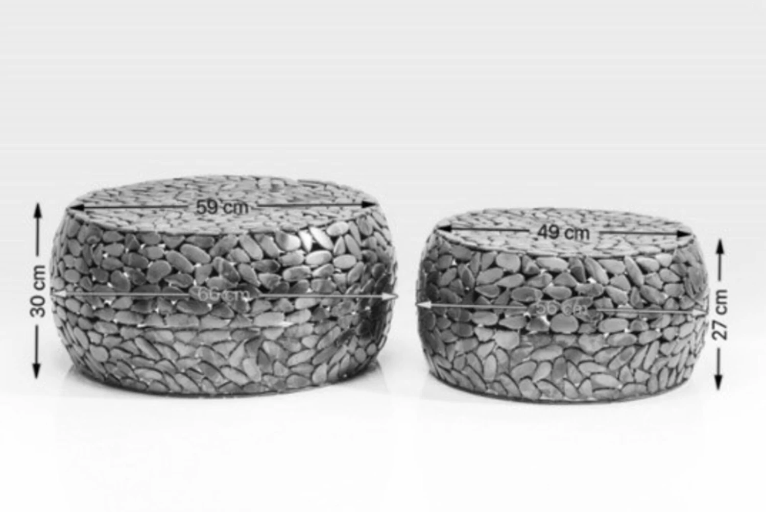 Couchtisch Pebbles Deluxe Silber (2/Set) 9 Couchtisch Pebbles Deluxe Silber (2/Set) – Bild 7