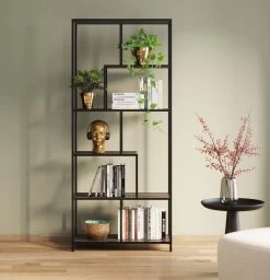 Regal Loftie Schwarz 77x185cm -Bestes Möbelkollektions Geschäft 589c5f43f450b3c3fde1a825b5840ab5f42ff8fa