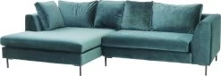 Ecksofa Gianni Velvet Dunkelgrün Links Schwarz -Bestes Möbelkollektions Geschäft 58f264b2781f7c9240589fe51870f146b46cc44d