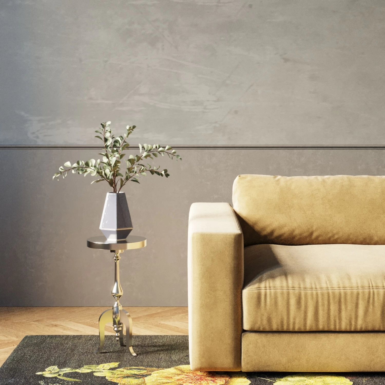 Beistelltisch Barocco Alu Ø27cm 4 Beistelltisch Barocco Alu Ø27cm – Bild 2