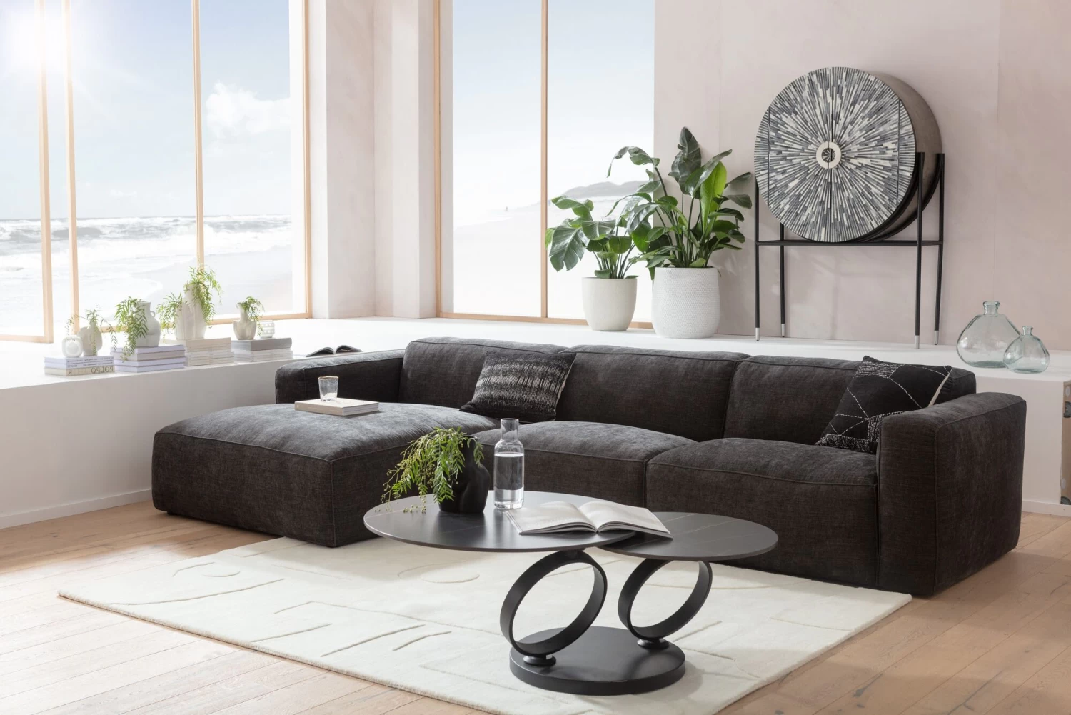 Henry Elements Ottomane Grau Links 3 Henry Elements Ottomane Grau Links