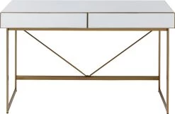 Schreibtisch Soran Gold 120x50cm -Bestes Möbelkollektions Geschäft 67598a34f413959425434f26035959f2b12e5ccb