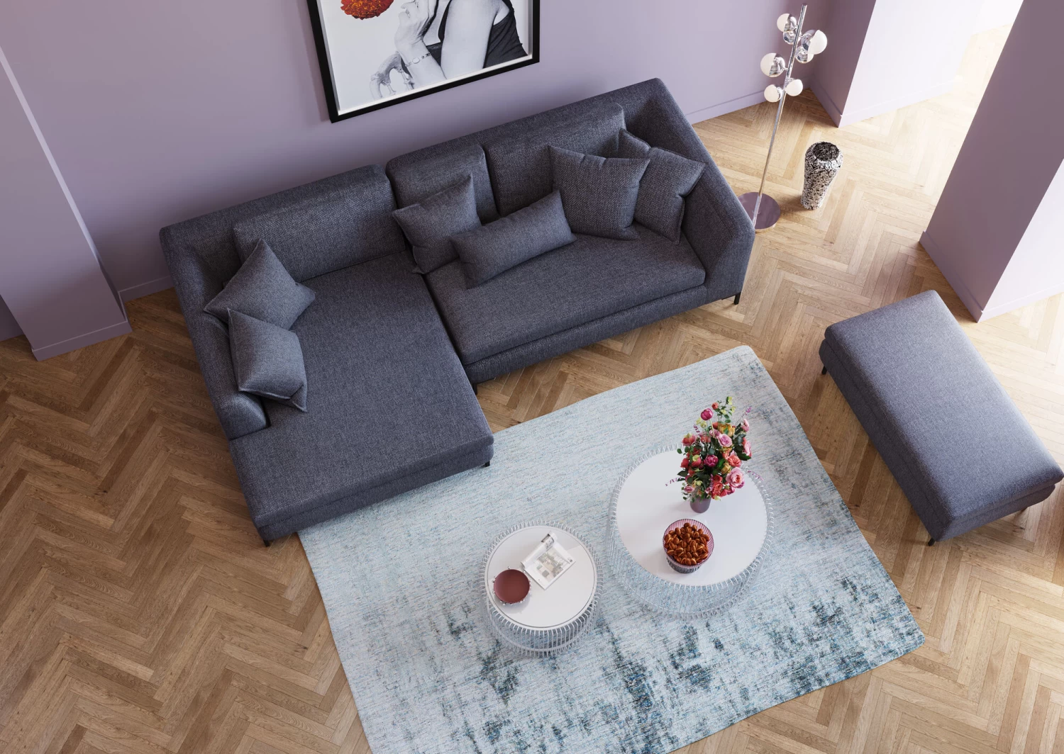 Hocker Gianni Grau 6 Hocker Gianni Grau – Bild 4