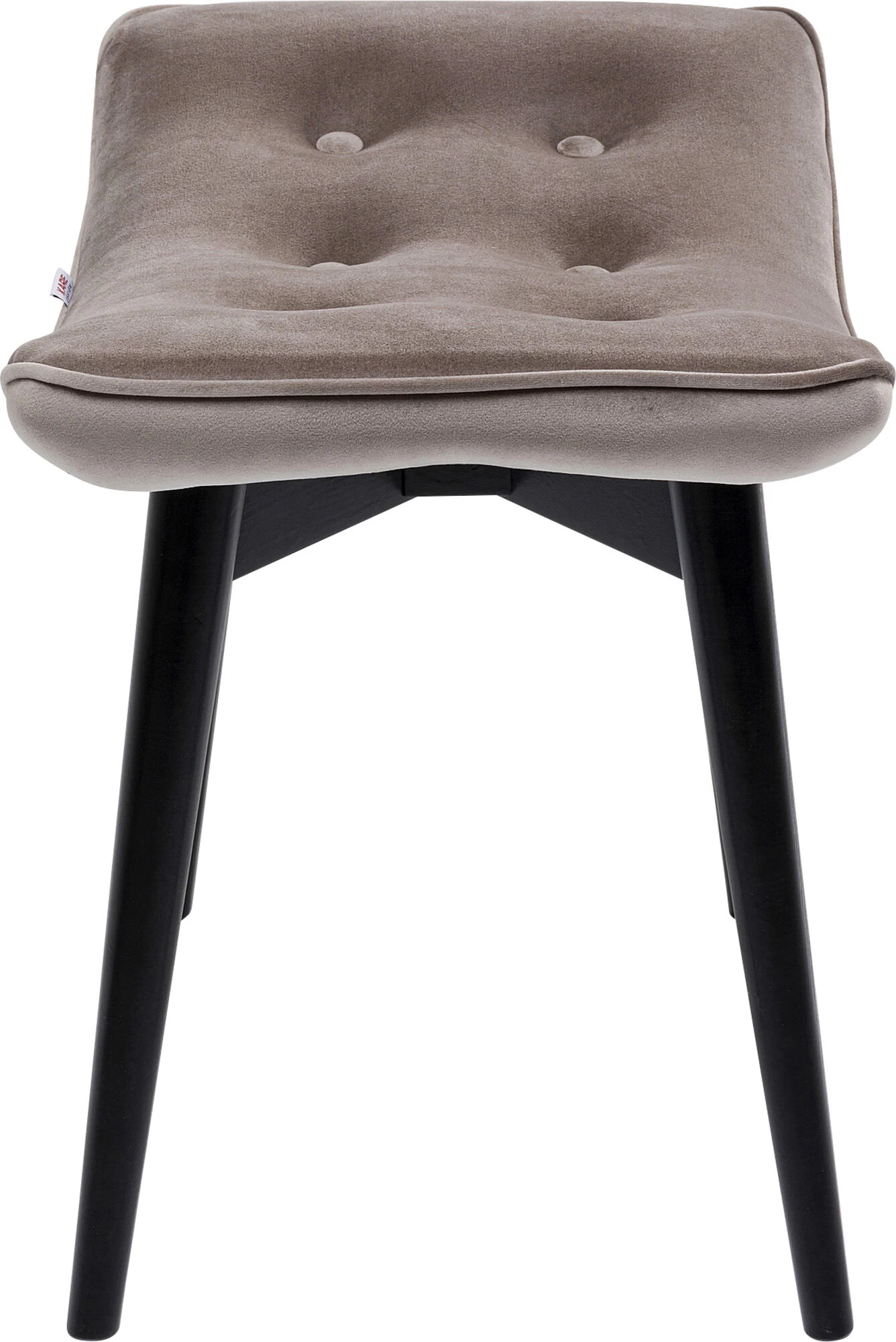 Hocker Black Vicky Velvet Grau 46x59cm 4 Hocker Black Vicky Velvet Grau 46x59cm – Bild 2